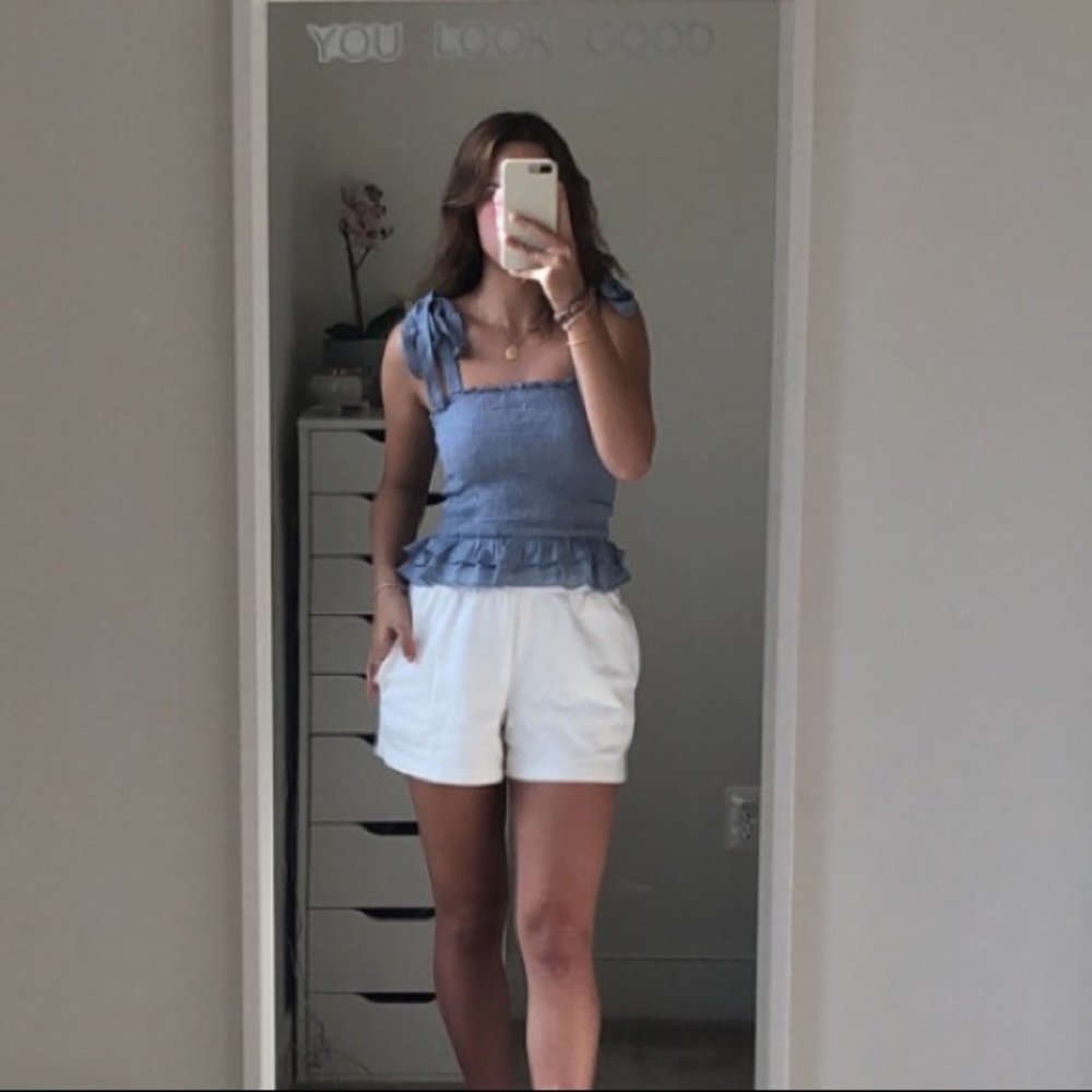 NEW blue tie straps princess polly tank top - Picture 2 of 12